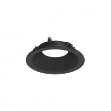 Nora NAPF-3RDNB - 3&#34; Apollo Round Flanged Downlight Trim, Black Finish