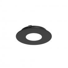 Nora NAPF-3RPHB/CL - 3&#34; Apollo Round Flanged Pinhole Trim with Clear Lens, Black Finish