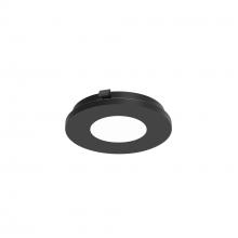 Nora NAPT-3RPHB/CL - 3&#34; Apollo Round Flangeless Pinhole Trim with Clear Lens, Black Finish