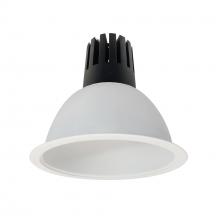 Nora NC3-81L635FMPW - 8" Sapphire III Round Open Reflector, 5500lm, 3500K, Flood Optic, Matte Powder White