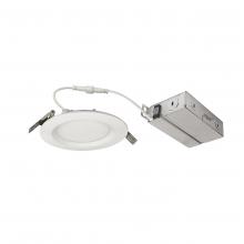 Nora NEFLINTW-R4MPW - 4&#34; E-Series FLIN Round LED Downlight Selectable 5CCT, Matte Powder White Finish, 120V Triac/ELV