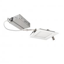 Nora NEFLINTW-S4MPW - 4&#34; E-Series FLIN Square LED Downlight Selectable 5CCT, Matte Powder White Finish, 120V Triac/ELV