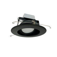 Nora NLCBC-66930XBBEM - 6&#34; Cobalt Adjustable LED Retrofit, 1200lm / 14W, 3000K, Black Reflector / Black Flange,