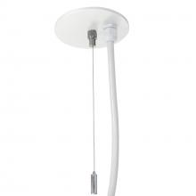 Nora NLIN-PCCW - 8&#39; Pendant & Power Mounting Kit for L-Line Direct Series, White Finish