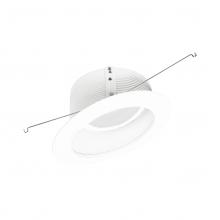 Nora NLRS-612L1TWW - 6&#34; Sloped LED Retrofit Baffle, 1200lm / 15W, Selectable CCT, White Baffle / White Flange