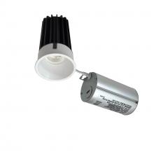 Nora NM2-2RTLDC8540MPW - 2&#34; M2 Round Trimless LED Downlight, 850lm, 4000K, Matte Powder White finish