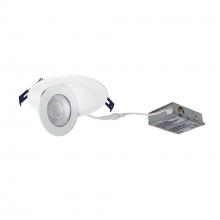 Nora NMC-4RTWMPW - 4&#34; M-Curve Can-less Adjustable LED Downlight, Selectable CCT, 900lm / 9W, Matte Powder White