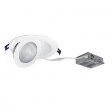 Nora NMC-6RTWMPW - 6&#34; M-Curve Can-less Adjustable LED Downlight, Selectable CCT, 1300lm / 13W, Matte Powder White