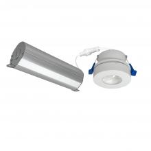 Nora NMW-227MPW - 2&#34; M-Wave Can-less Adjustable LED Downlight, 2700K, Matte Powder White finish