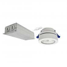 Nora NMW-427MPW - 4&#34; M-Wave Can-less Adjustable LED Downlight, 2700K, Matte Powder White finish