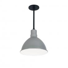 Nora NRLM-10ST3030GMWLE4/12 - 10&#34; RLM 12&#34; Stem Mounted LED Shade, 3000lm, 3000K, Gun Metal/White, 120V 0-10V/Triac/ELV &