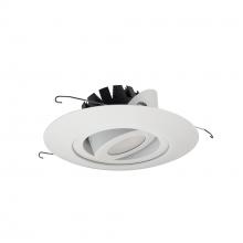 Nora NRM3-64L230NMPW - 6&#34; Marquise III Adjustable Surface Gimbal, 1500lm, 3000K, Narrow Flood Optic, Matte Powder White