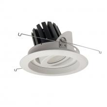 Nora NRM3-69L427NWW - 6&#34; Marquise III Adjustable Regressed Gimbal Reflector, 2500lm, 2700K, Narrow Flood Optic, White