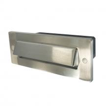 Nora NSW-843/32BN - Brick Die-Cast LED Step Light w/ Horizontal Shroud Face Plate, 149lm, 4.6W, 3000K, Brushed Nickel,