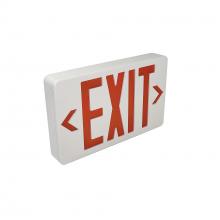 Nora NX-603D-LED - Dual Color LED Exit Sign with Battery Backup, Selectable Red or Green Letters, White Housing