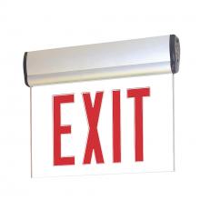 Nora NX-811-LEDRCA - Surface Adjustable LED Edge-Lit Exit Sign, 2 Circuit, 6&#34; Red Letters, Single Face / Clear