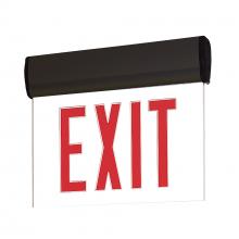 Nora NX-810-LEDRCB - Surface Adjustable LED Edge-Lit Exit Sign, AC only, 6&#34; Red Letters, Single Face / Clear Acrylic,