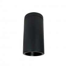 Nora NYLI-6SL241BBB - 6&#34; Cylinder, Black, Surface Mount, 24W Med Base LED, Ref., Black