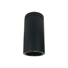 Nora NYLS3-6S1L635NP01BBB - 6" Sapphire III Surface Mount Black Cylinder, Black Reflector/Black Flange, 120V; Phase Dimming,