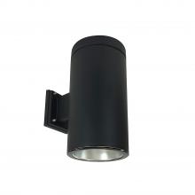 Nora NYLS3-6W1L230NP01DBB - 6&#34; Sapphire III Wall Mount Black Cylinder, Diffused Clear Reflector/Black Flange, 120V; Phase