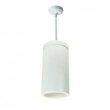 Nora NYLS2-6P35140MWWW3 - 6&#34; CYL PENDANT 3500L 40K REF, MED FLD, WHITE/WHITE FLANGE WHITE CYL 120V Triac/ELV