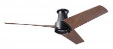 Modern Fan Co. AMB-FM-MB-56-MG-NL-RC - Ambit Flush DC Fan- Matte Black Finish; 56&#34; Mahogany Blades; No Light; Remote Control