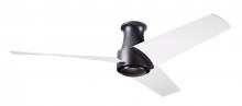 Modern Fan Co. AMB-FM-MB-56-MW-NL-RC - Ambit Flush DC Fan- Matte Black Finish; 56" Matte White Blades; No Light; Remote Control