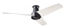 Modern Fan Co. AMB-FM-MB-56-WW-NL-WC - Ambit Flush DC Fan- Matte Black Finish; 56&#34; Whitewash Blades; No Light; Wall Control