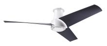 Modern Fan Co. AMB-FM-MW-56-MB-NL-WC - Ambit Flush DC Fan- Matte White Finish; 56&#34; Matte Black Blades; No Light; Wall Control