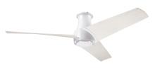 Modern Fan Co. AMB-FM-MW-56-WW-NL-WC - Ambit Flush DC Fan- Matte White Finish; 56&#34; Whitewash Blades; No Light; Wall Control