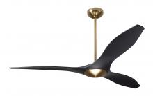 Modern Fan Co. BRI-SBMB-56-NL-RC - IC/Brisa DC Fan- Satin Brass/Matte Black Finish; 56&#34; Matte Black Blades; No Light; Remote Contro
