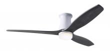 Modern Fan Co. ARB-FM-GW-54-EB-870-WC - Arbor Flush DC Fan; Gloss White Finish; 54&#34; Ebony Blades; 17W LED; Wall Control
