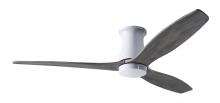 Modern Fan Co. ARB-FM-GW-54-GY-NL-WC - Arbor Flush DC Fan; Gloss White Finish; 54&#34; Graywash Blades; No Light; Wall Control