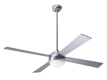 Modern Fan Co. BAL-BA-42-WH-652-002 - Ball Fan; Brushed Aluminum Finish; 42&#34; White Blades; 20W LED; Fan Speed and Light Control (3-wir