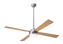 Modern Fan Co. BAL-BA-42-MP-652-002 - Ball Fan; Brushed Aluminum Finish; 42&#34; Maple Blades; 20W LED; Fan Speed and Light Control (3-wir