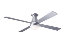 Modern Fan Co. BAL-FM-BA-42-WH-652-002 - Ball Flush Fan; Brushed Aluminum Finish; 42&#34; White Blades; 20W LED; Fan Speed and Light Control