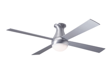 Modern Fan Co. BAL-FM-BA-52-WH-652-002 - Ball Flush Fan; Brushed Aluminum Finish; 52" White Blades; 20W LED; Fan Speed and Light Control