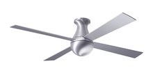 Modern Fan Co. BAL-FM-BA-42-WH-NL-001 - Ball Flush Fan; Brushed Aluminum Finish; 42&#34; White Blades; No Light; Fan Speed Control