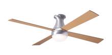 Modern Fan Co. BAL-FM-BA-52-MP-652-002 - Ball Flush Fan; Brushed Aluminum Finish; 52&#34; Maple Blades; 20W LED; Fan Speed and Light Control