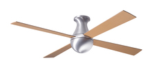 Modern Fan Co. BAL-FM-BA-42-MP-NL-002 - Ball Flush Fan; Brushed Aluminum Finish; 42&#34; Maple Blades; No Light; Fan Speed and Light Control