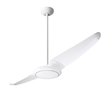 Modern Fan Co. IC2-GW-56-NK-NL-WC - IC/Air (2 Blade ) Fan; Gloss White Finish; 56&#34; Nickel Blades; No Light; Wall Control