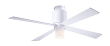 Modern Fan Co. LAP-FM-GW-50-BK-552-002 - Lapa Flush Fan; Gloss White Finish; 50" Black Blades; 17W LED; Fan Speed and Light Control (3-wi