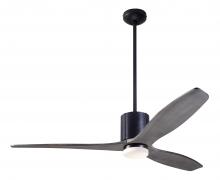 Modern Fan Co. LLX-DBBK-54-GY-271-RC - LeatherLuxe DC Fan; Dark Bronze Finish with Black Leather; 54" Graywash Blades; 17W LED; Remote