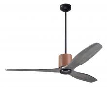 Modern Fan Co. LLX-DBTA-54-GY-NL-RC - LeatherLuxe DC Fan; Dark Bronze Finish with Tan Leather; 54&#34; Graywash Blades; No Light; Remote C