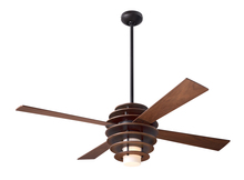 Modern Fan Co. SLA-MG-52-WH-LED-002 - Stella Fan; Mahogany/Dark Bronze Finish; 52&#34; White Blades; 17W LED; Fan Speed and Light Control