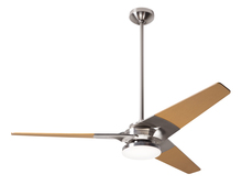 Modern Fan Co. TOR-BN-52-MP-272-002 - Torsion Fan; Bright Nickel Finish; 52&#34; Maple Blades; 20W LED; Fan Speed and Light Control (3-wir