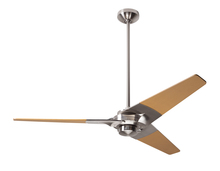 Modern Fan Co. TOR-BN-52-MP-NL-002 - Torsion Fan; Bright Nickel Finish; 52&#34; Maple Blades; No Light; Fan Speed and Light Control (3-wi