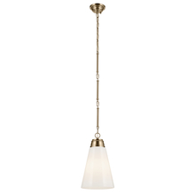 Kichler 52661CPZ - Marsailli 19&#34; 1-Light Medium Pendant with Opal Glass in Champagne Bronze