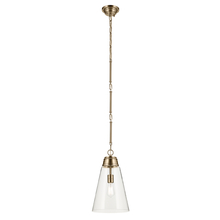 Kichler 52661CPZCLR - Marsailli 19&#34; 1-Light Medium Pendant with Clear Glass in Champagne Bronze