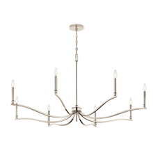 Kichler 52697PN - Malene 52 Inch 8 Light Chandelier in Polished Nickel